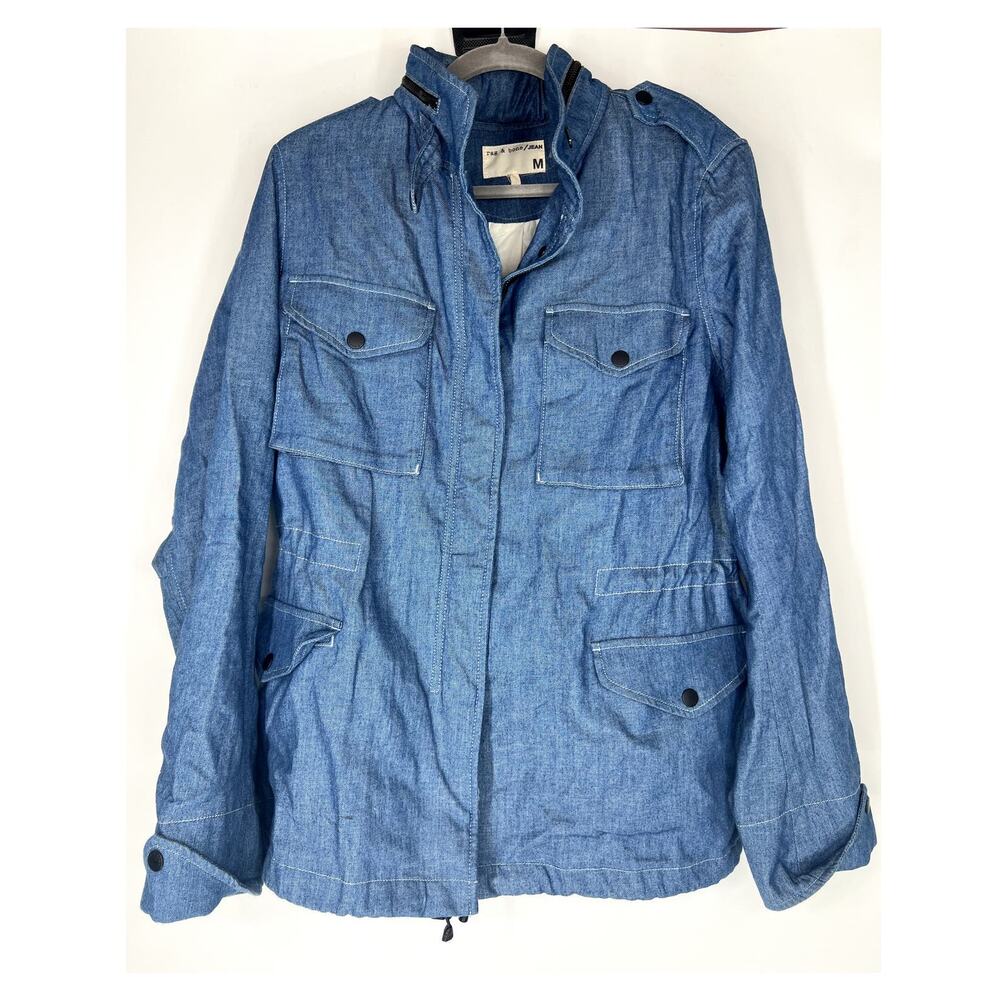 Rag & Bone Chambray Denim Utility Style Jacket M - image 1